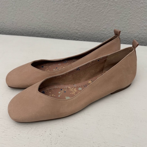 Lucky Brand Destrien 2 Leather Square Toe Ballet Flats Size 8 - Picture 9 of 9
